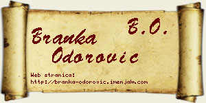 Branka Odorović vizit kartica